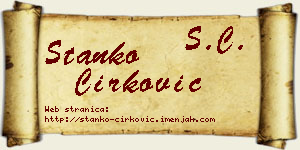 Stanko Ćirković vizit kartica